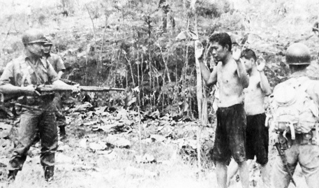Prisoners captured by the Indonesian Army during the Trisula Operation, Indonesia, 1965 (Museum Brawijaya).