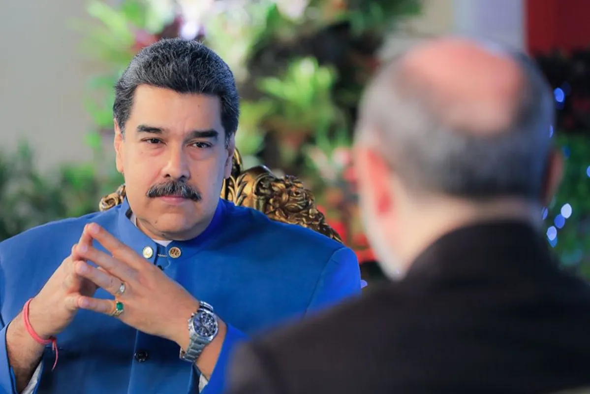 Venezuelan President Nicolas Maduro in an exclusive interview with Al-Mayadeen's Ghassan Ben Jeddou in 2021 (MEMO)