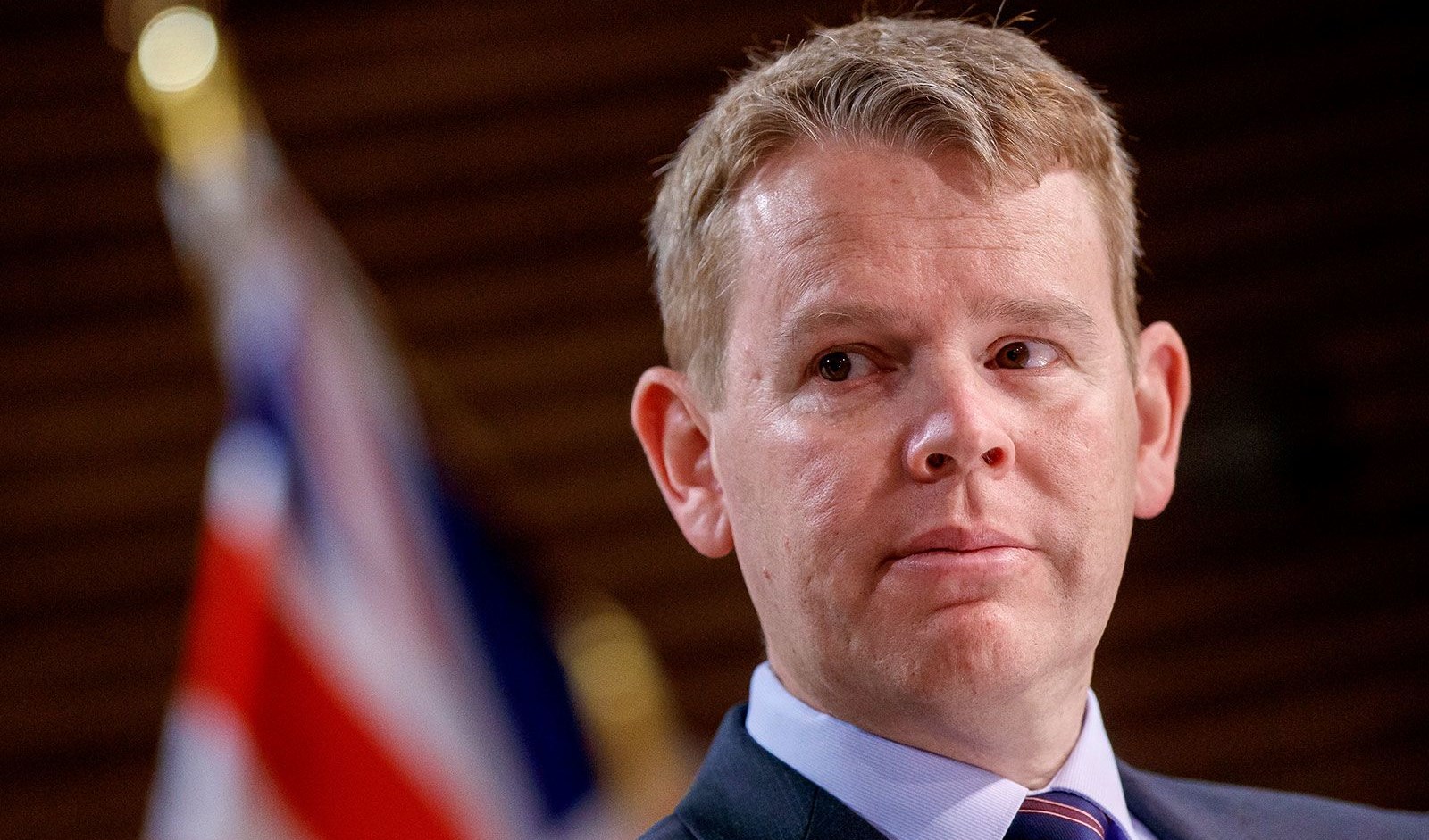 MP Chris Hipkins at a Parliamentary session in Wellington, New Zealand, in October 2021. (AP)