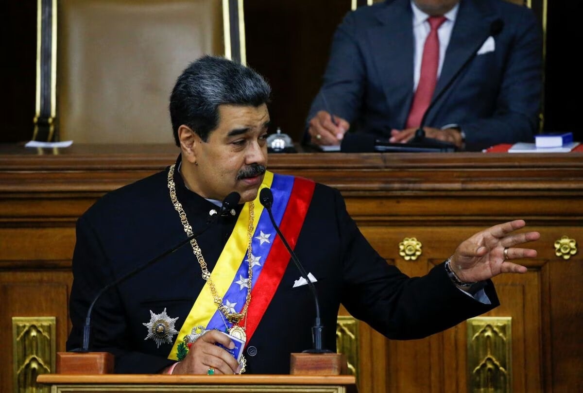 Venezuela's President Nicolas Maduro gives a state of the nation address at the National Assembly, in Caracas, Venezuela January 12, 2023 (Reuters).