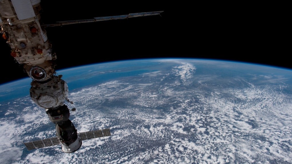 A Soyuz capsule of the International Space Station (ISS), on Jan. 11, 2023. (AP)