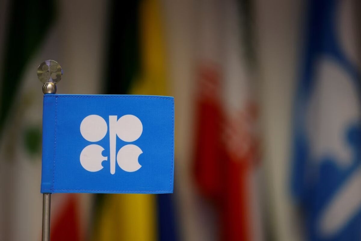 An OPEC flag is seen on the day of OPEC+ meeting in Vienna in Vienna, Austria October 5, 2022 (Reuters).