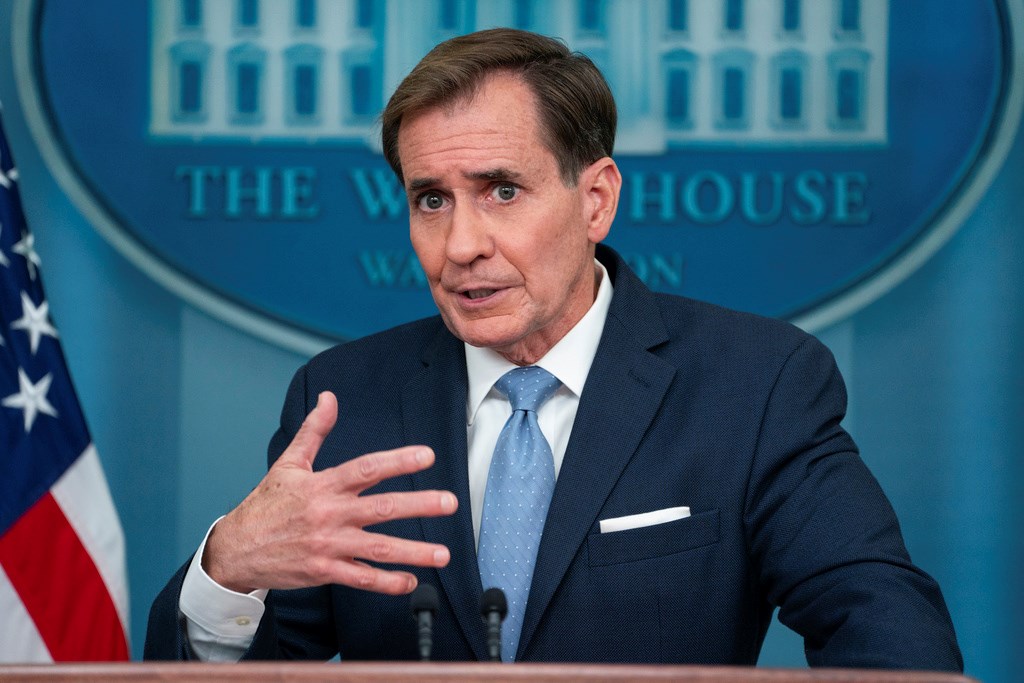 National Security Council spokesman John Kirby speaks during a press briefing at the White House, Tuesday, Oct. 3, 2023, in Washington (AP Photo/Evan Vucci)