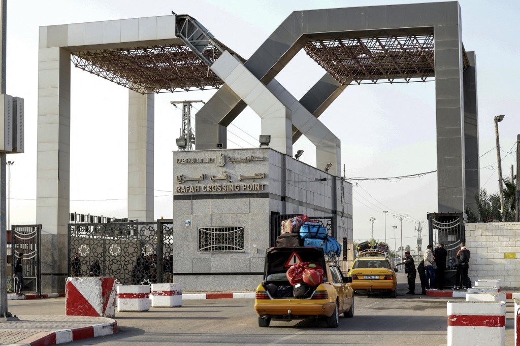 The Rafah border crossing between Egypt and Palestine. (AFP)