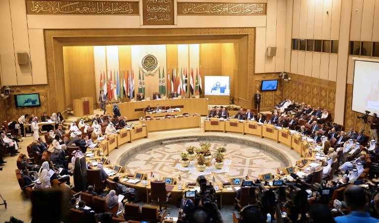 on September 11, 2018, shows a general view of a meeting of the Arab League foreign ministers at the organization's headquarters in the Egyptian capital Cairo. (AFP)