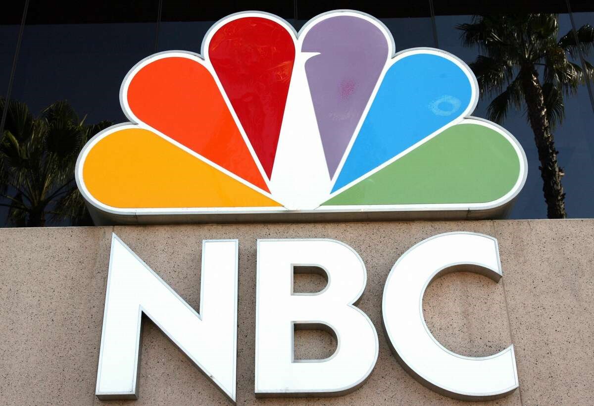 Picture showing the logo of the NBC Television in front of the Channel building in Burbank, CA. (AFP via Getty Images)