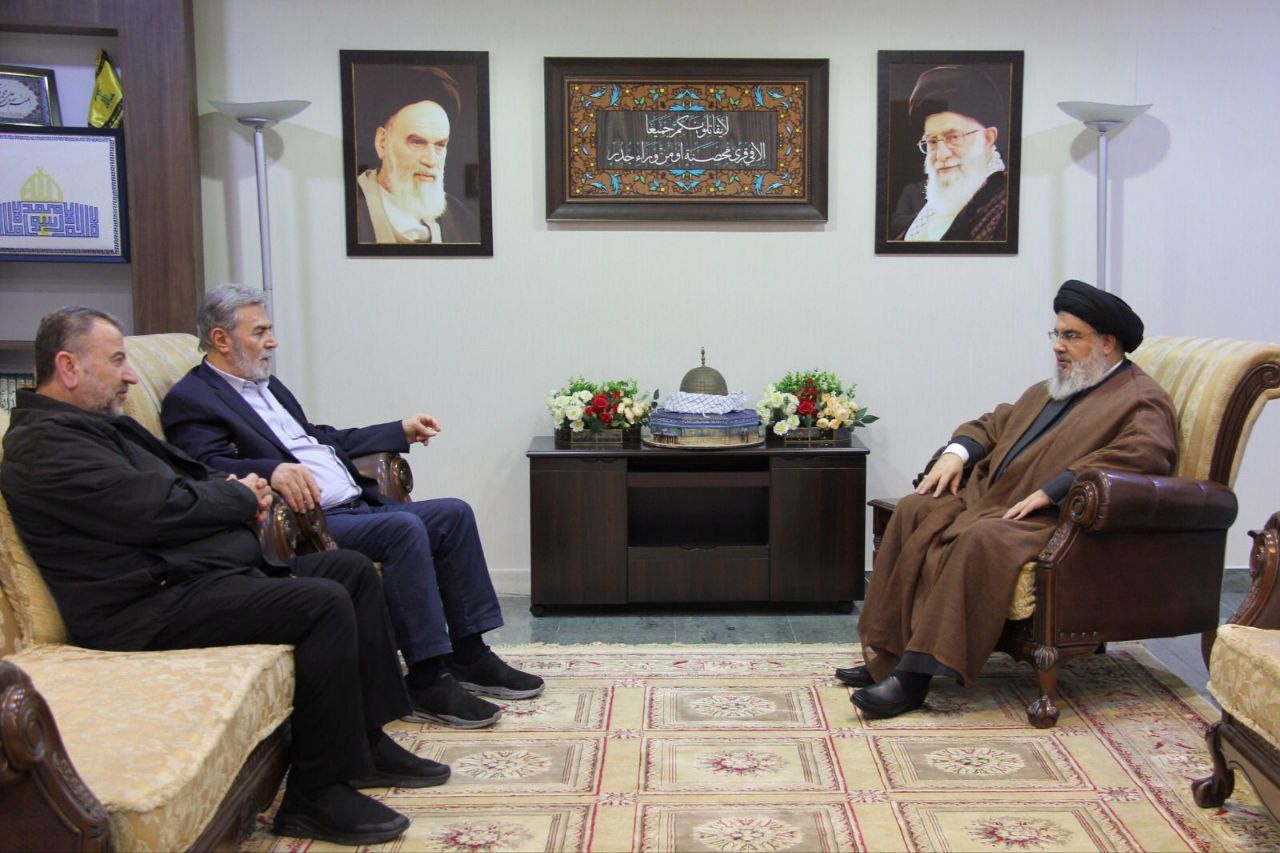 Nasrallah, al-Nakhalah, and al-Arouri hold critical tripartite meeting.