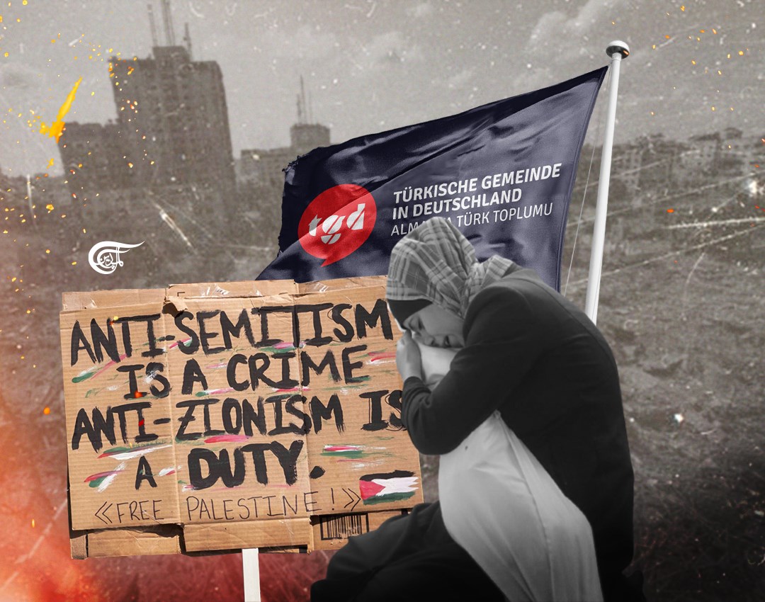 This mirrors the situation of Germany’s secular-minded Turks as a whole, who have been led to believe that the best way to fight oppression is by internalising it. (Al Mayadeen English; Illustrated by Zainab ElHajj)