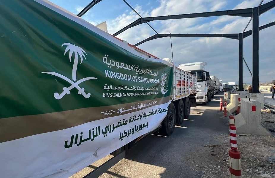 A convoy of Saudi aid for disaster-stricken Syria and Turkey (Social Media)