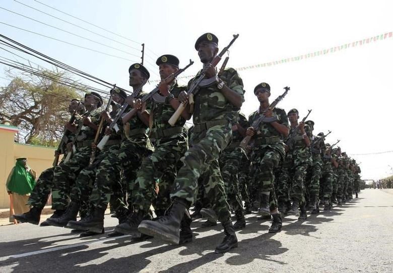 Somaliland troops march past during a parade to mark the 22nd anniversary of Somaliland's self-declared independence from the larger Somalia, in Hargeisa May 18, 2013. (REUTERS)