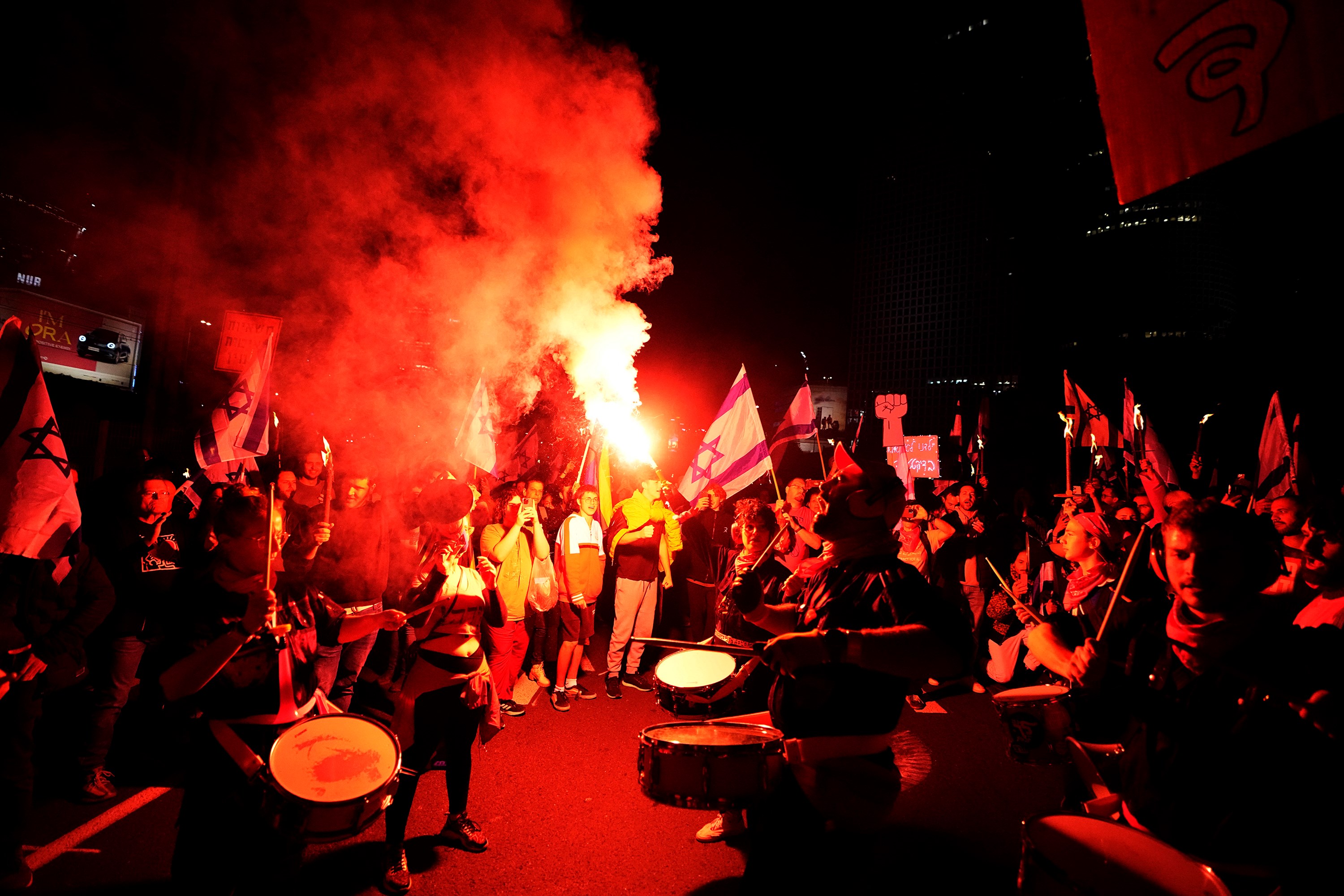 Israelis protest plans by Prime Minister Benjamin Netanyahu's new government to overhaul the judicial system, in 