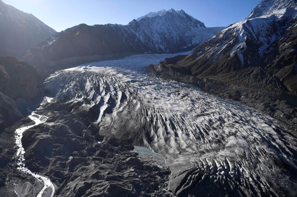 The Chiatibo glacier in the Hindu Kush mountain range is seen in Pakistan, October 16, 2019 (Reuters)..