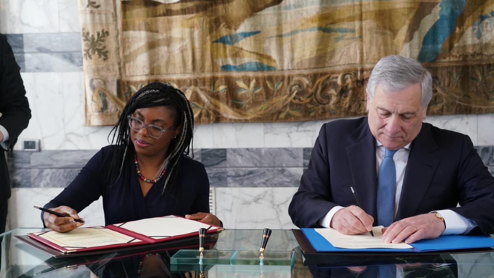 UK Business and Trade Secretary Kemi Badenoch and Italian Minister for Foreign Affairs and International Cooperation and Deputy Prime Minister Antonio Tajani (Department of International Trade).