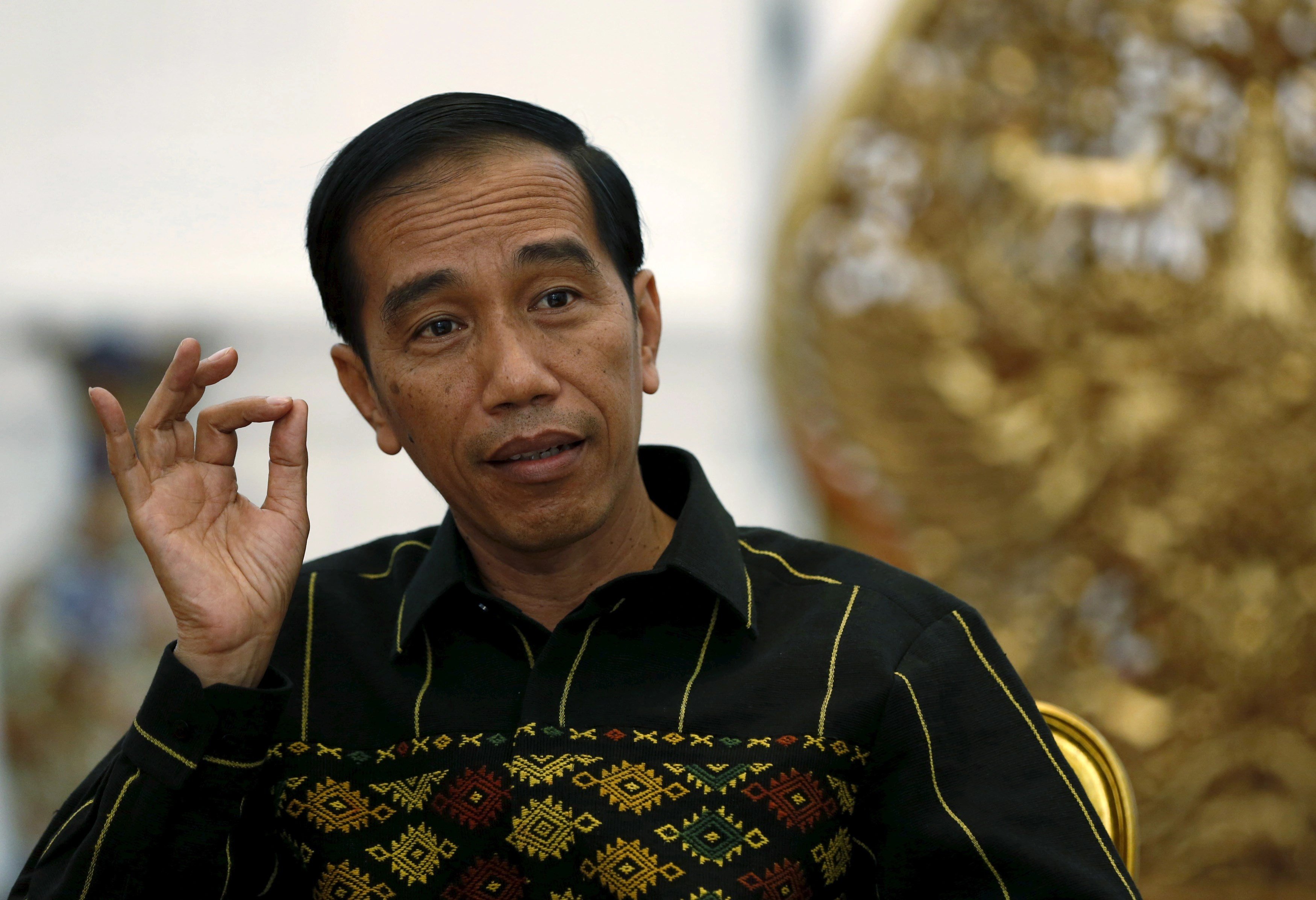 Indonesian president Joko Widodo during an interview in Jakarta in 2016 (Reuters)
