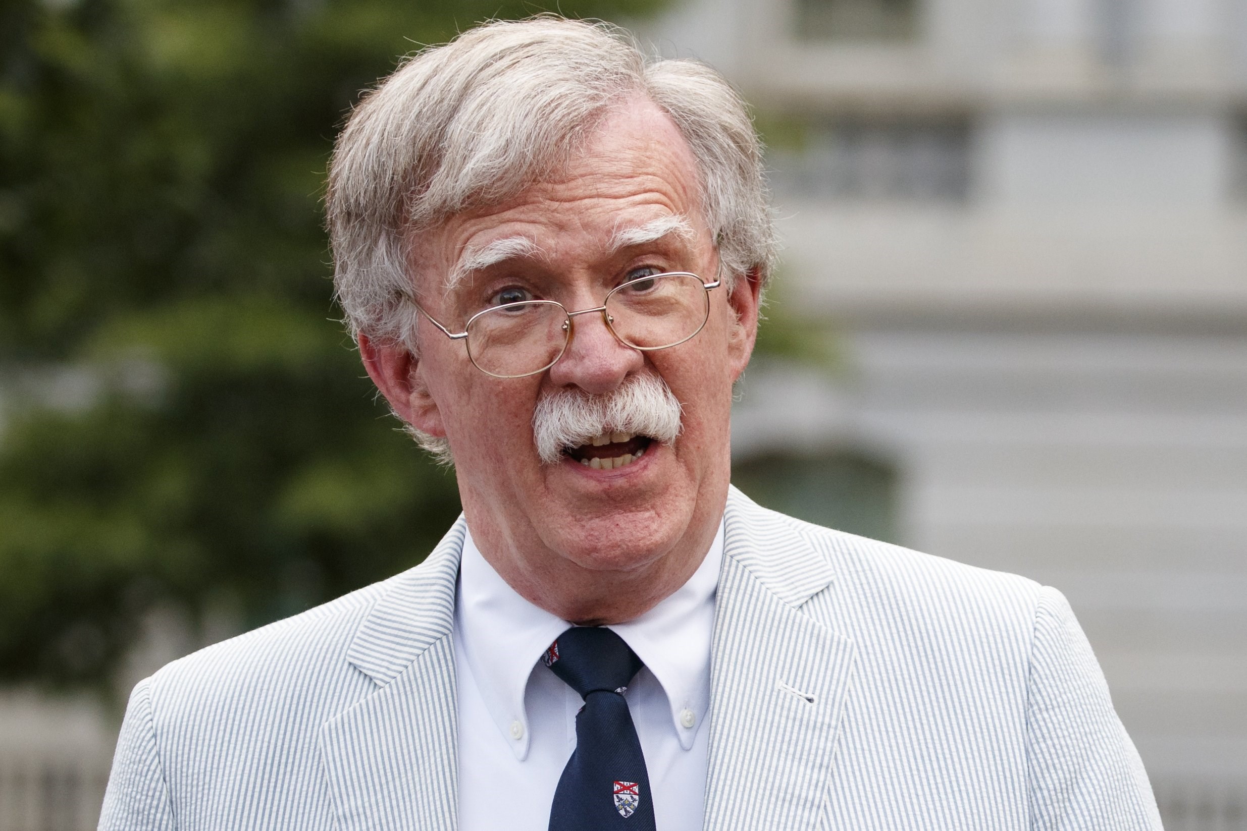 National security adviser John Bolton at the White House in Washington, DC in July 2019 (AP)