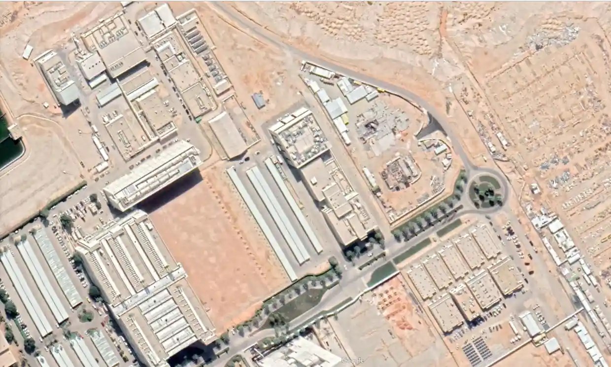 An aerial image of the nuclear reactor site in King Abdulaziz city for science and technology, Saudi Arabia. (Google Earth)