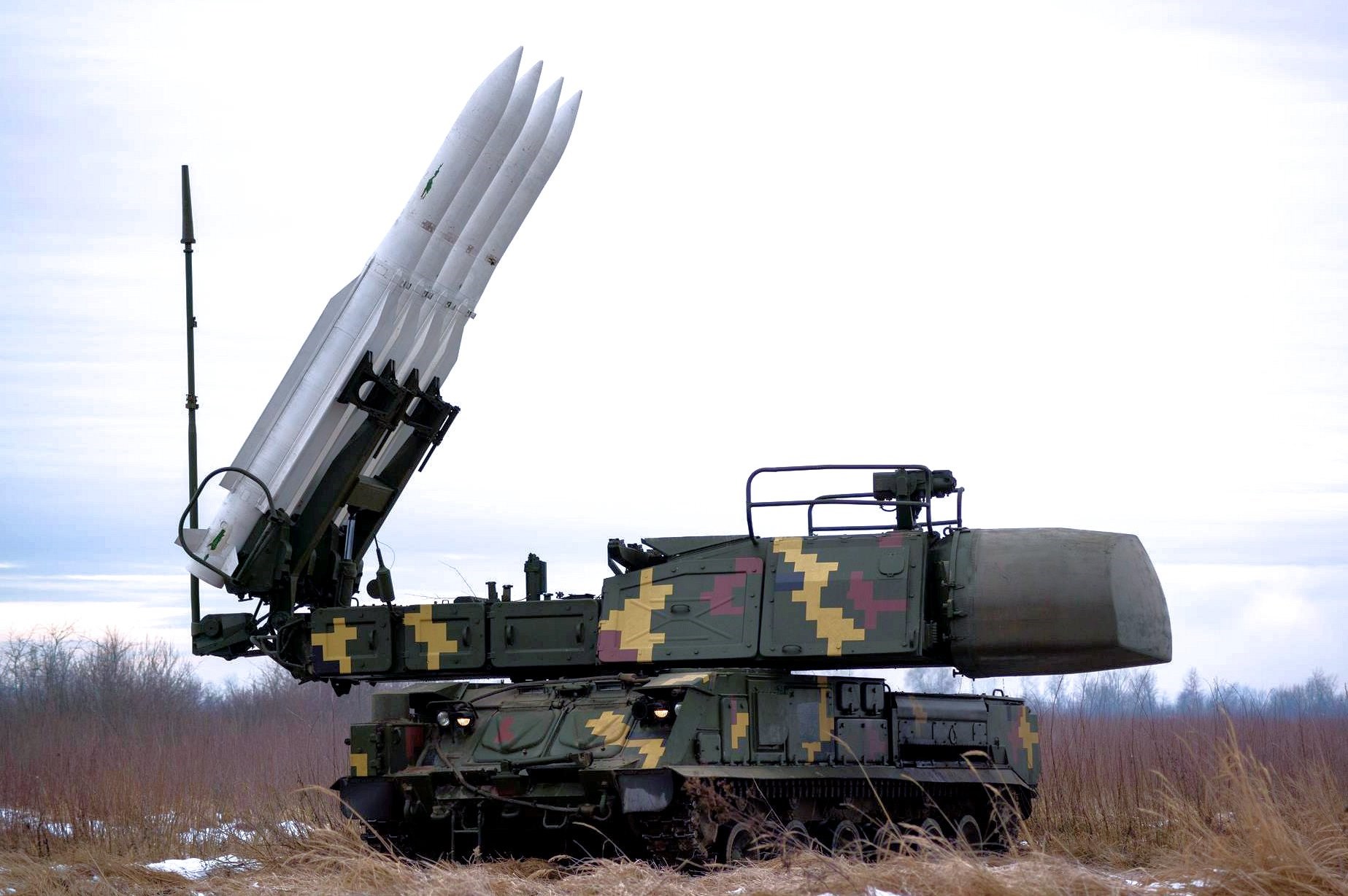 Ukrainian  Buk-M1 anti-air missile system, also called SA-11 by NATO. (Ukraine MoD)