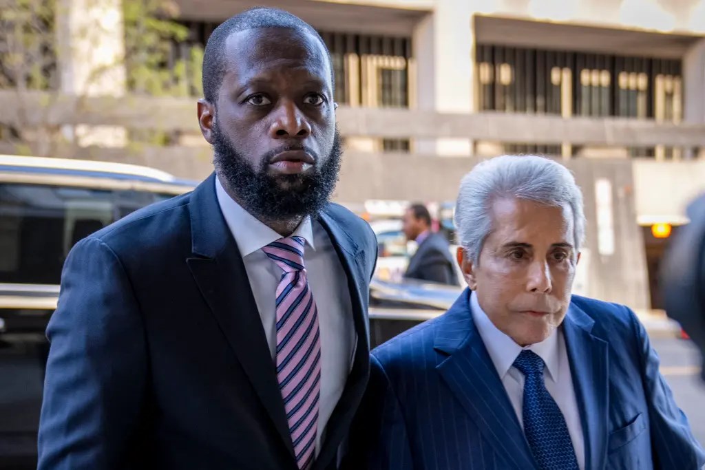 fghjkldefense lawyer David Kenner, right, arrives at federal court for his trial in an alleged campaign finance conspiracy on March 30, 2023 (Reuters)
