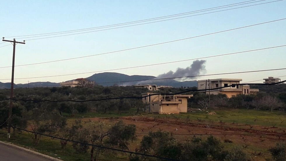 An Israeli aggression on March 12 on Syria's Hama countryside (SANA/AFP)