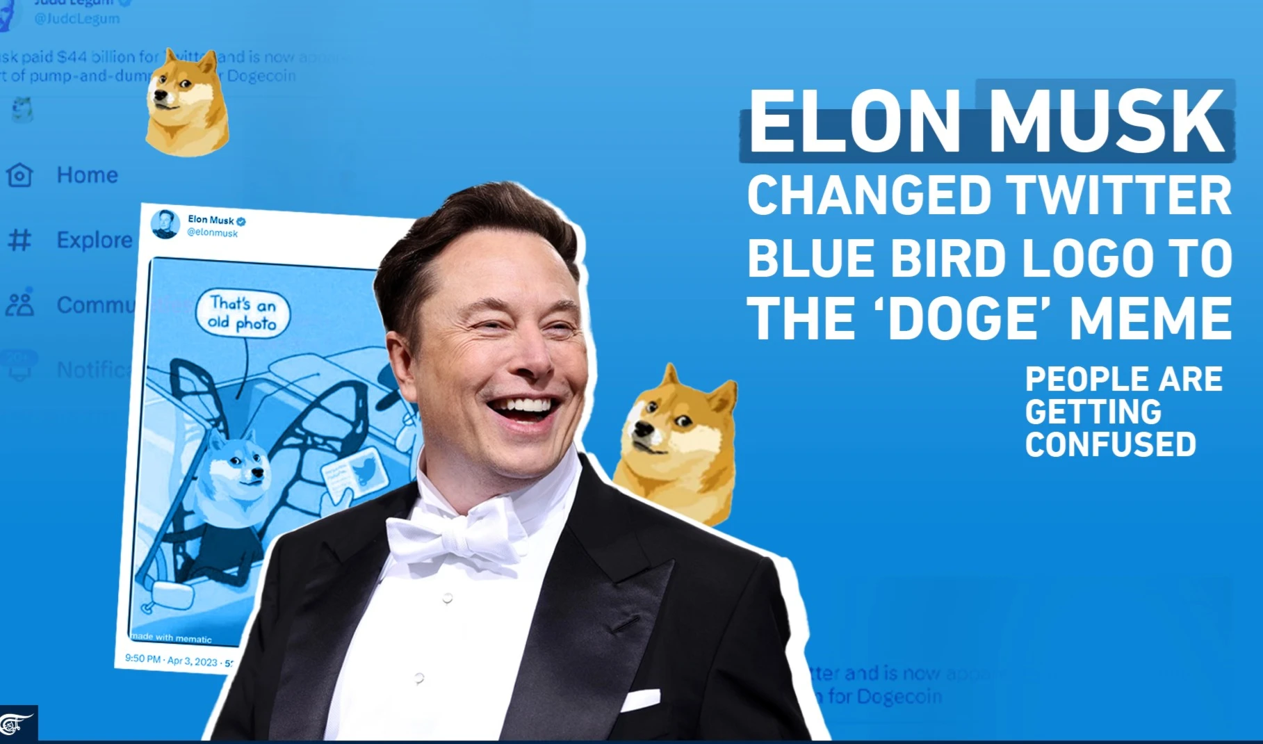 Elon Musk changed Twitter blue bird logo to the ‘Doge’ meme