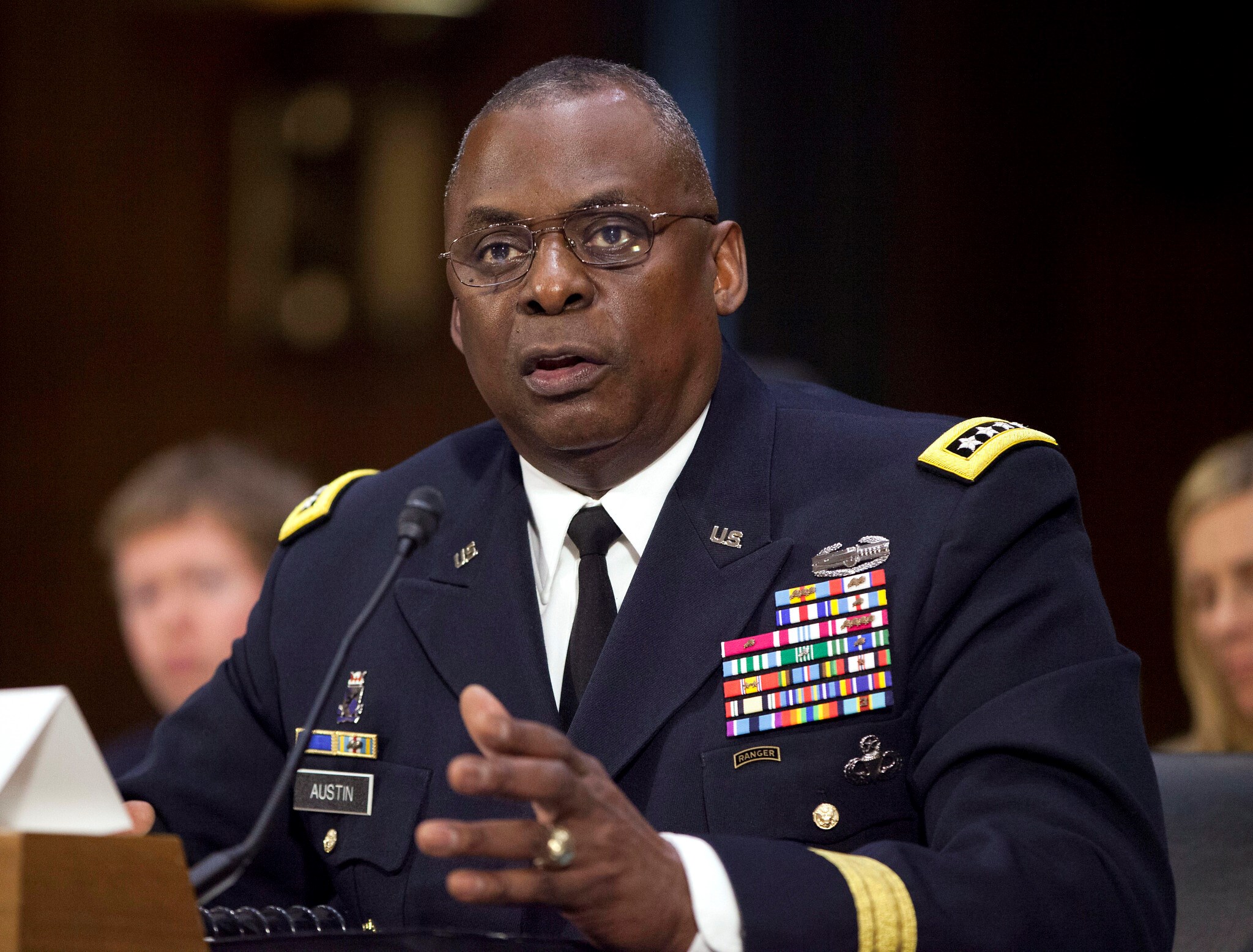 Current Secretary of Defense Lloyd Austin III, testifies on Capitol Hill in Washington, 16 September 2015. (AP)(AP)