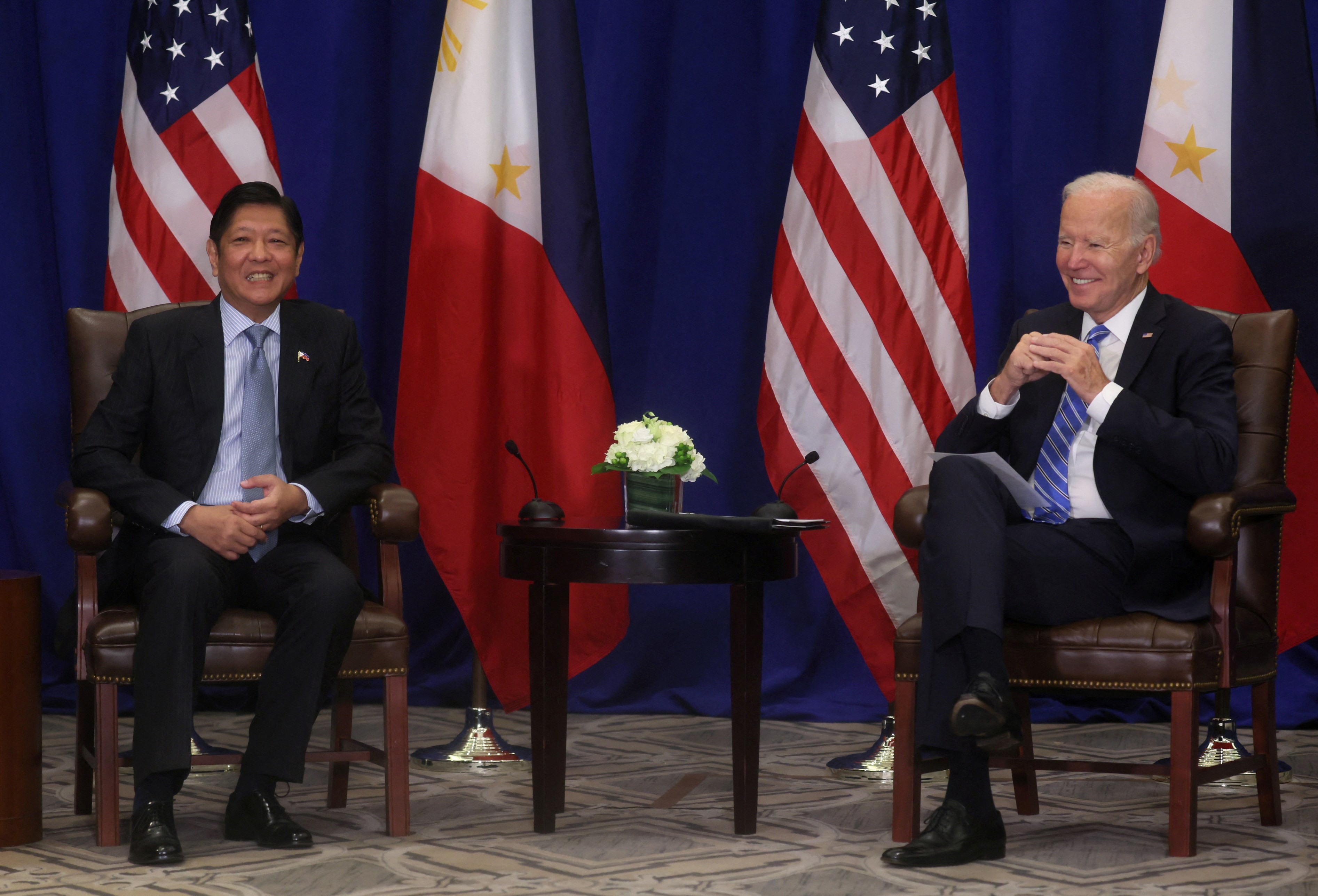 U.S. President Joe Biden takes part in a bilateral meeting with Philippines President Ferdinand Romualdez Marcos, Jr. in New York, US, September 22, 2022 (Reuters)