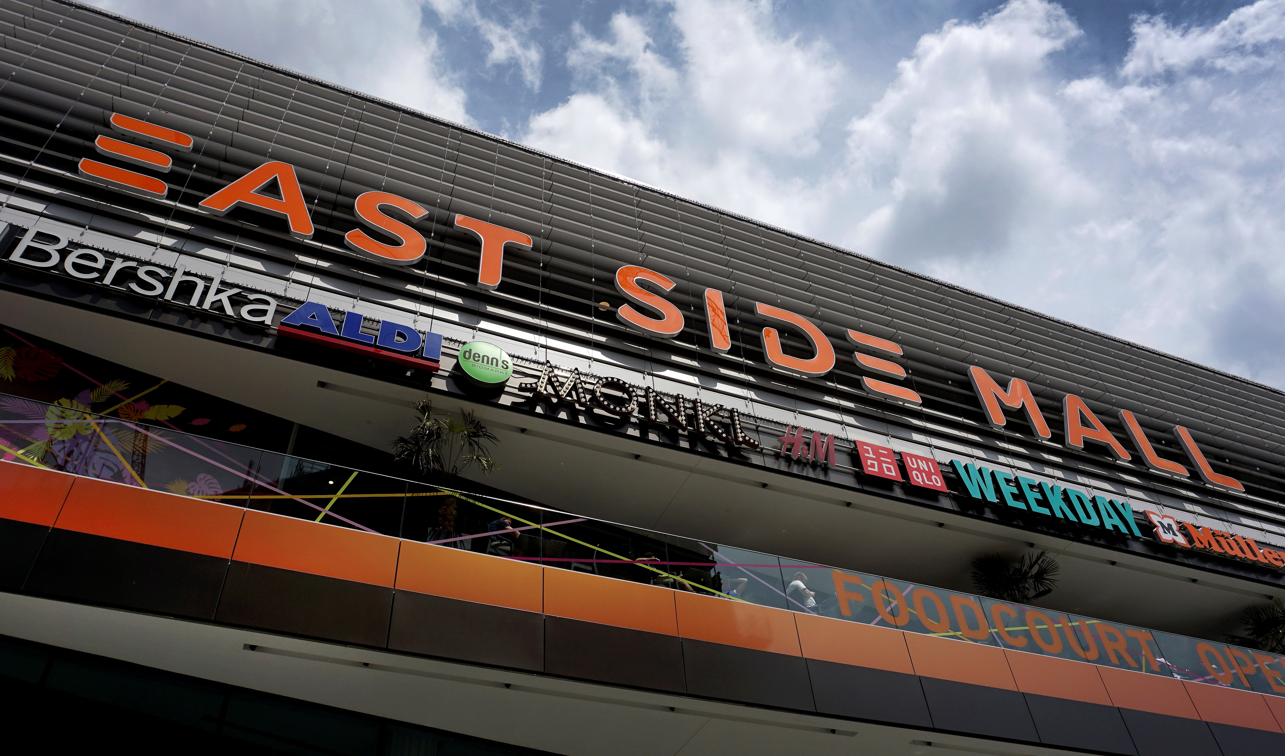 In this Friday, June 26, 2020 photo the 'East Side Mall' shopping center is pictured in Berlin, Germany. (AP)