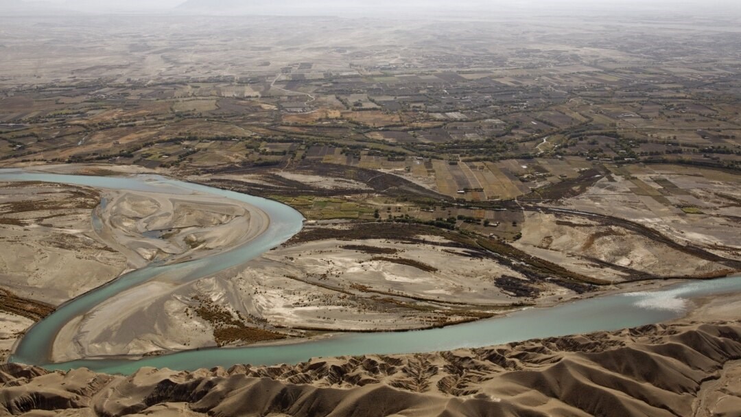 An aerial view of Afghanistan's Helmand River in an undated photo (AFP)