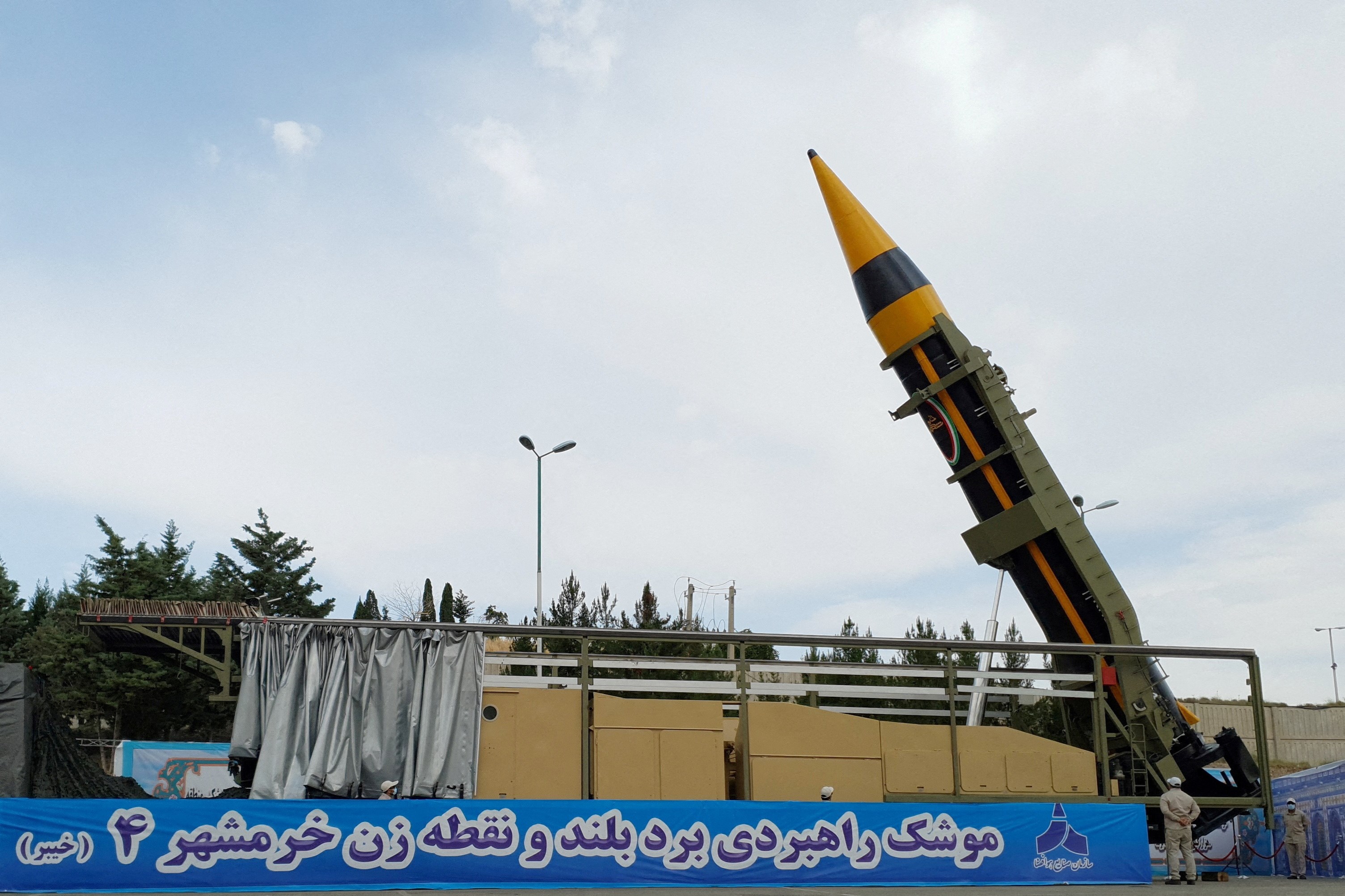 New ballistic missile unveiled in Tehran, Iran, May 25 2023. (Reuters)