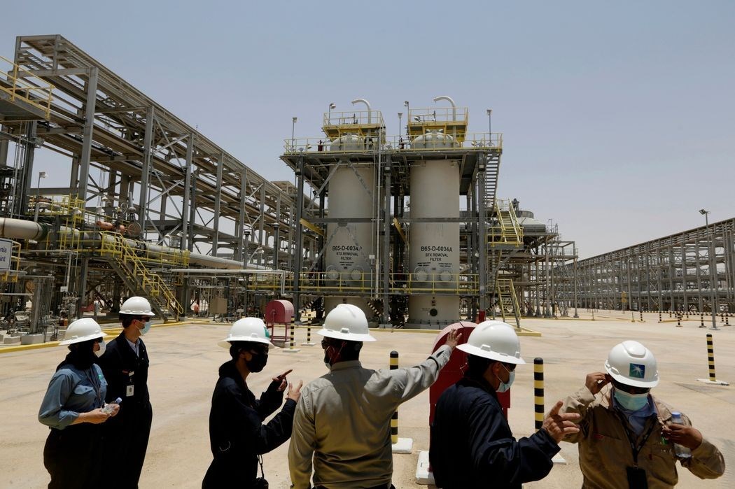 Saudi Arabia's Hawiyah Natural Gas Liquids Recovery Plant which is operated by ARAMCO. (AP)