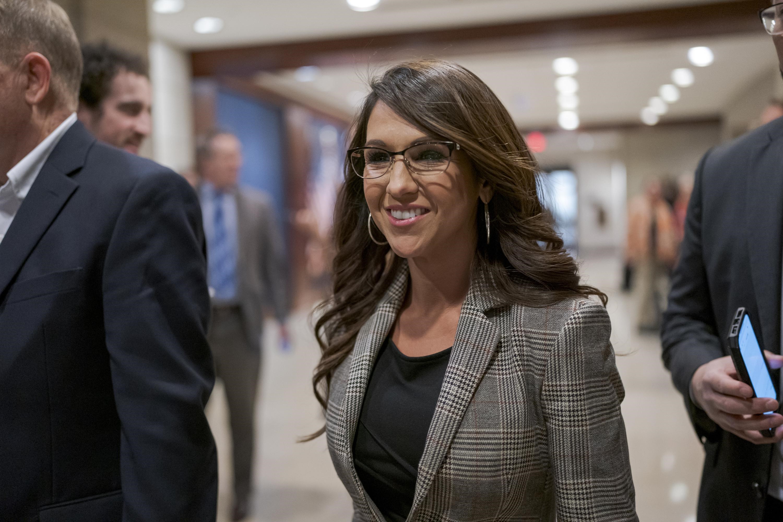 Rep. Lauren Boebert arrives at the Capitol, Washington, US, November 14 2022. (AP)