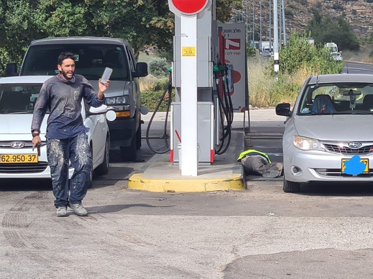 A picture circulating on social media from aftermath of the shooting operation near the Israeli Occupation Settlement on June 20, 2023. (Twitter)