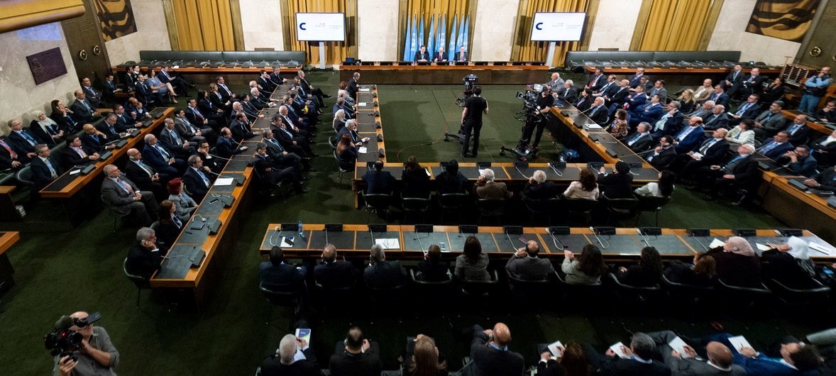 The Syrian Constitutional Committee meeting in Geneva on 30 October, 2019. (UN)