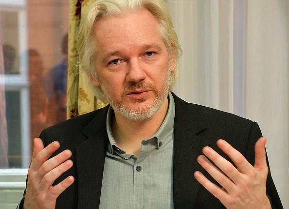 Julian Assange within the Ecuadorian Embassy in London in 2014 (AFP)