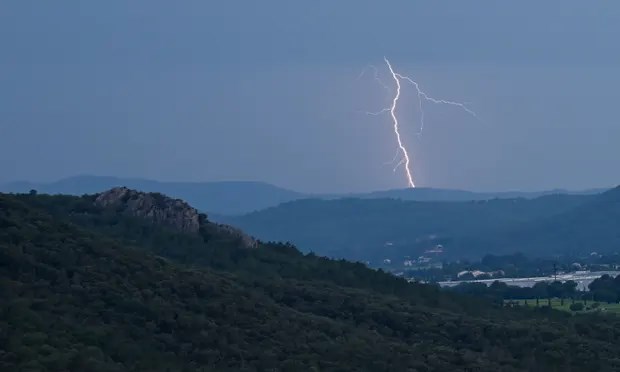 An undated picture of a lightning strike. (AFP via Getty Images)