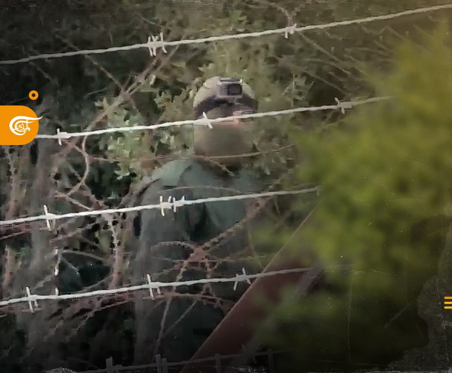 A masked element from the video released by the Israeli media