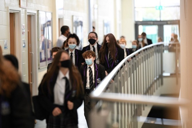 Students at a high school in the UK (AFP)