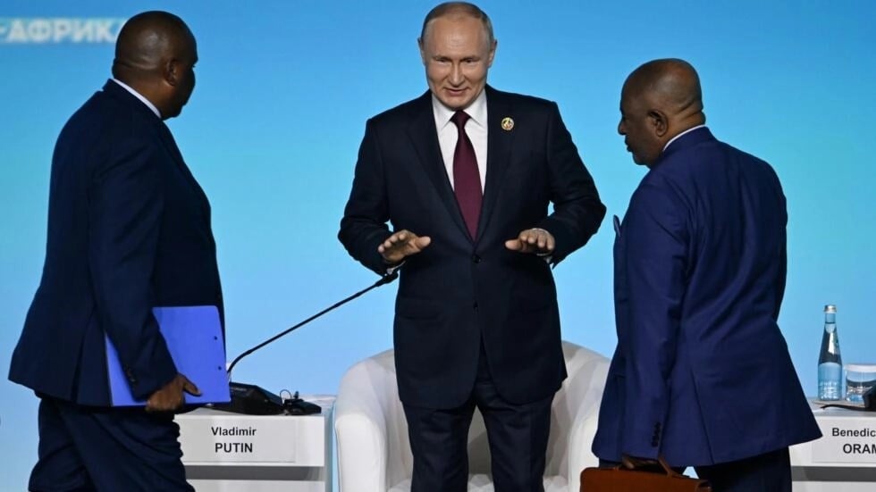 Russian President Putin at Russia-Africa summit (AFP)