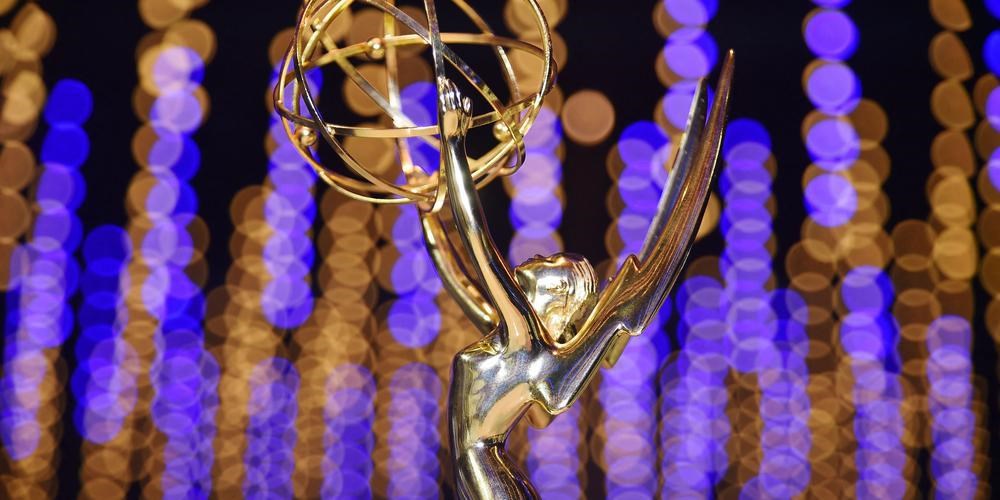 The Emmy Award statuette which consists of a winged woman, representing art, holdingaloft an electron, representing science. (AFP)