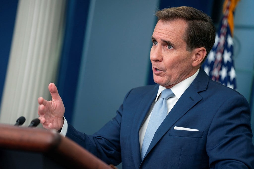 National Security Council spokesman John Kirby speaks during a press briefing at the White House, Wednesday, July 26, 2023, in Washington (AP Photo/Evan Vucci)