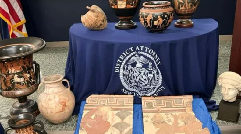 Stolen archaeological treasures returned to Italy.  (Italian Ministry of Culture)