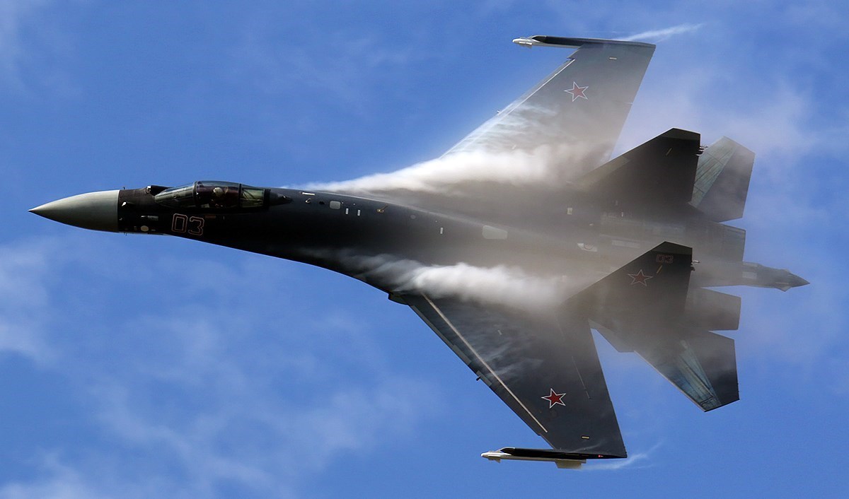 SU-35 fighter jet. 