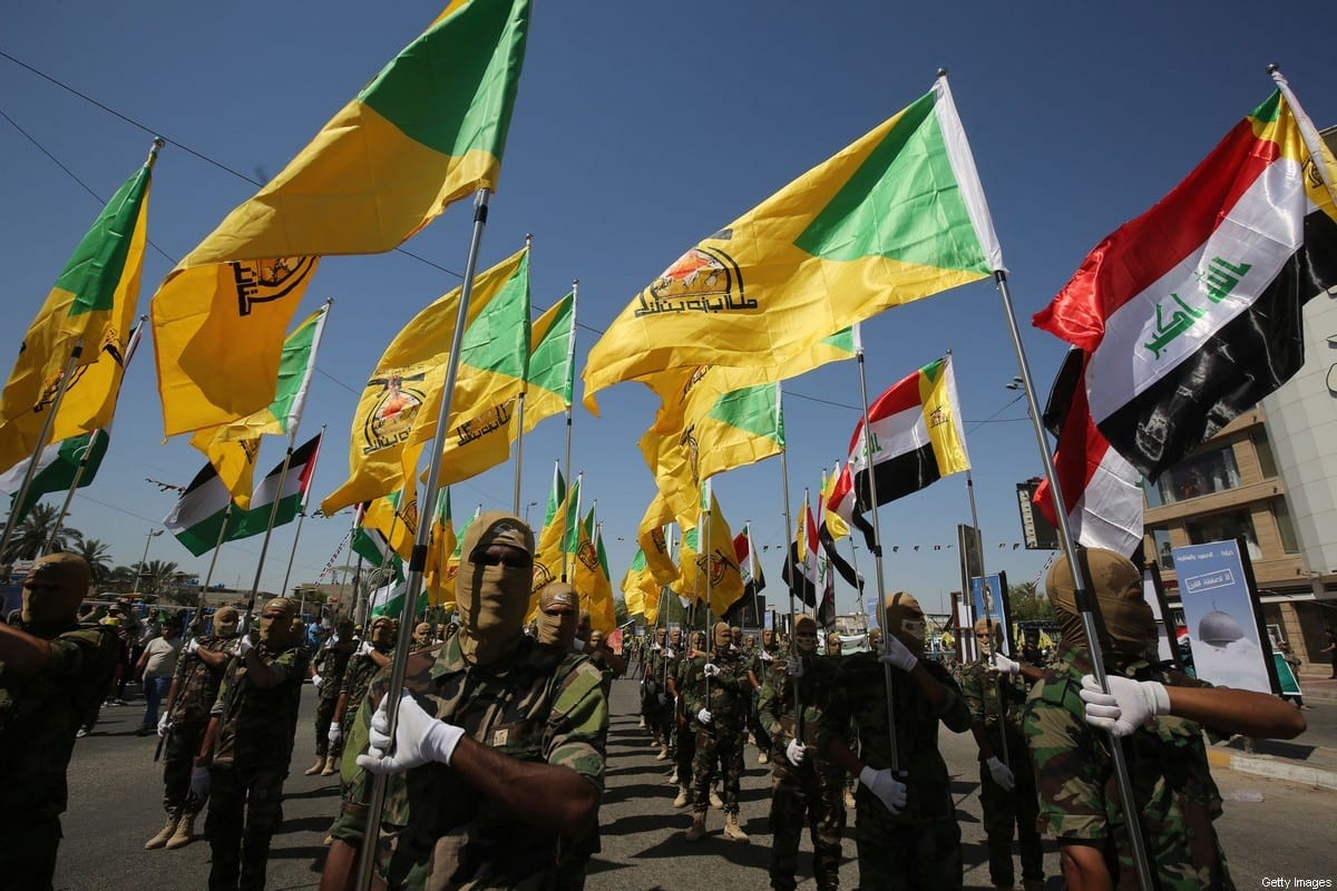 Hezbollah brigades march in Baghdad, Iraq on 31 May 2019 (AFP via Getty Images)