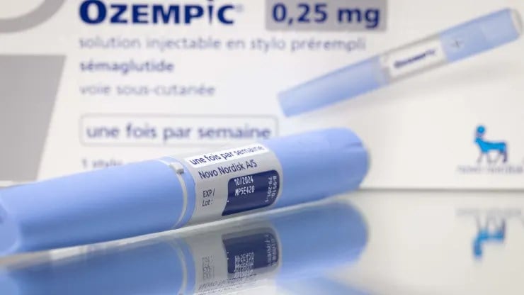 The anti-diabetic medication Ozempic (semaglutide) made by Danish pharmaceutical company Novo Nordisk. (AFP)