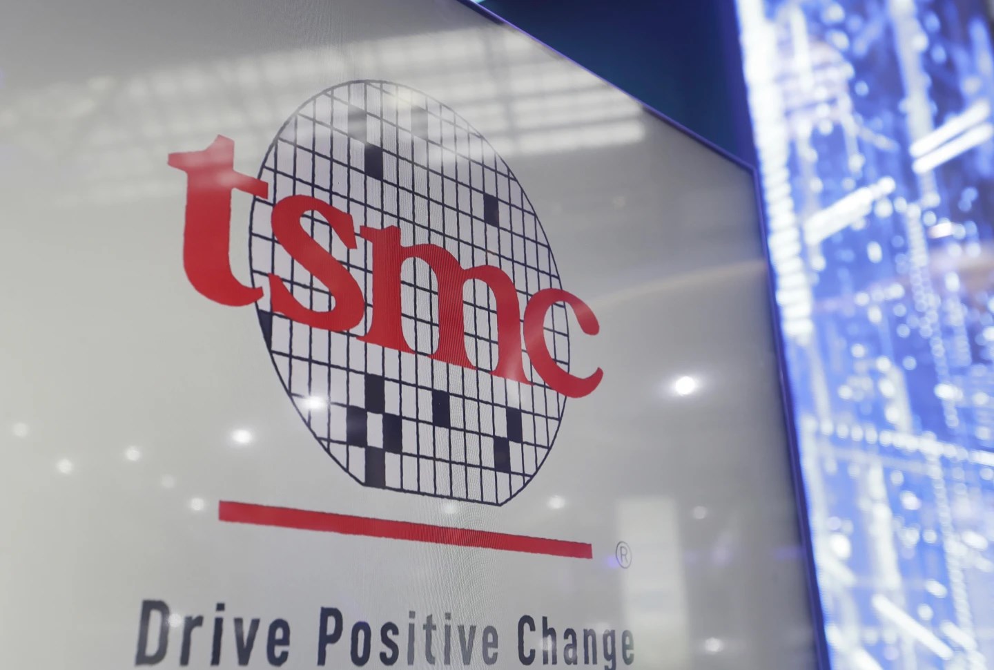 The photo showing the icon of TSMC during the Taiwan Innotech Expo at the World Trade Center in Taipei, Taiwan, on October 14, 2022. (AP)