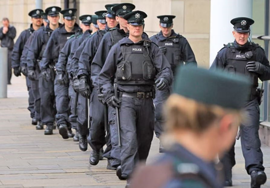 Police officers in Belfast, Northern Ireland. (AFP via Getty Images)
