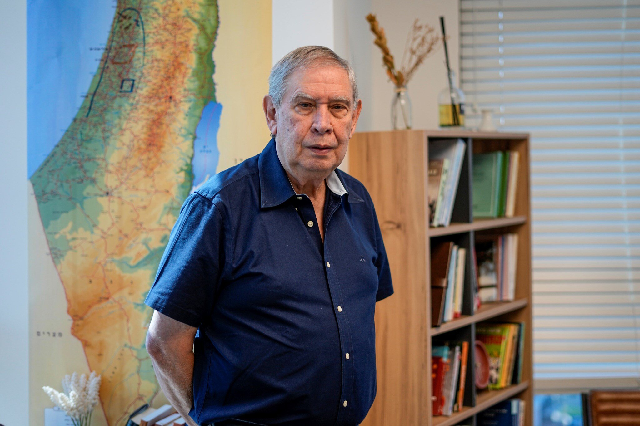 Tamir Pardo, former head of the Mossad intelligence agency, poses for a photograph in Herzliya on September 6, 2023. (AP)