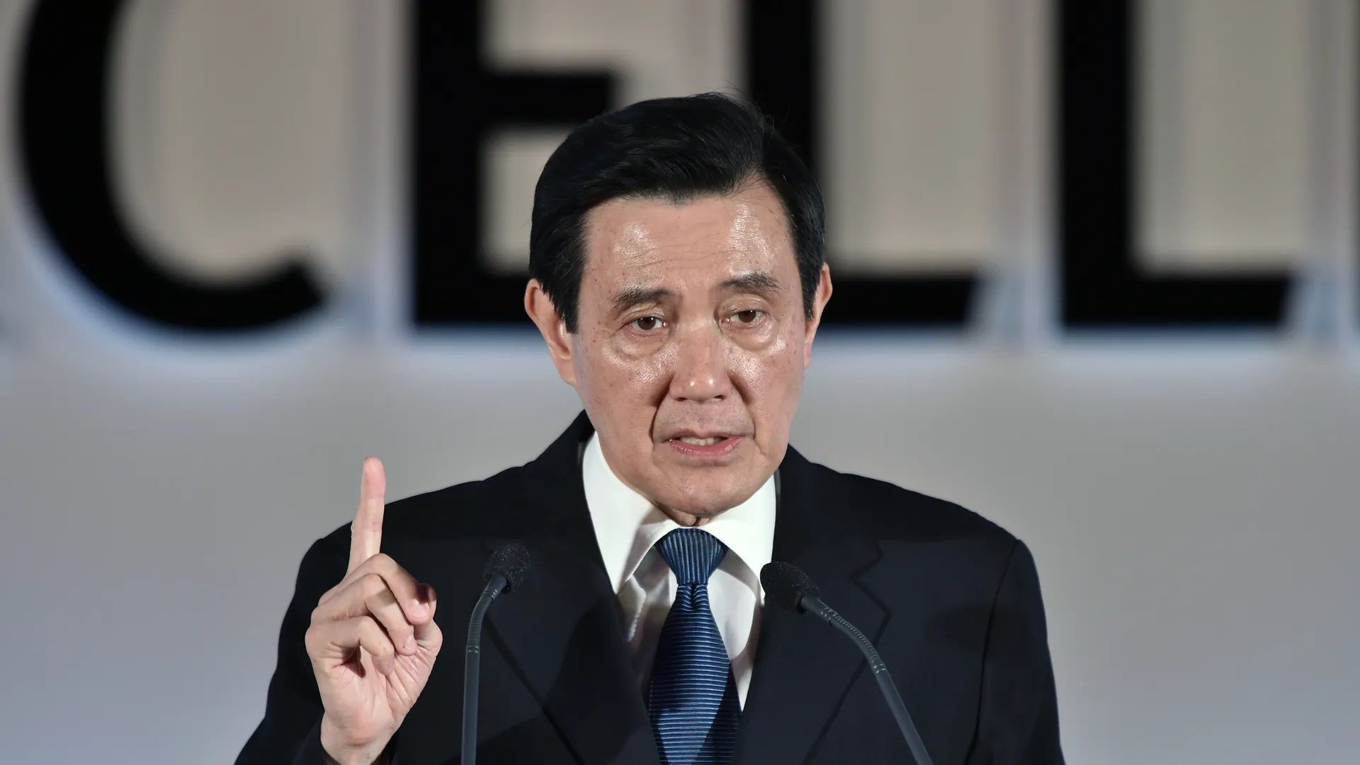 Former Taiwan president Ma Ying-jeou speaking at an event. (AFP via Getty Images)